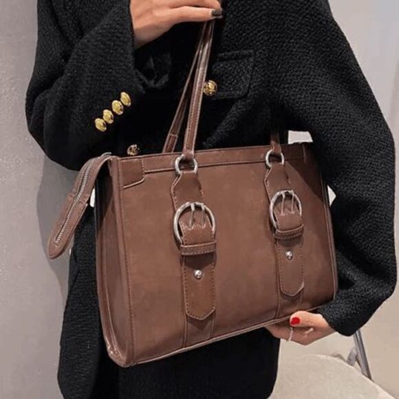 2/$30 Ladies Elegant Ladies Dark Brown Purse - Picture 1 of 4